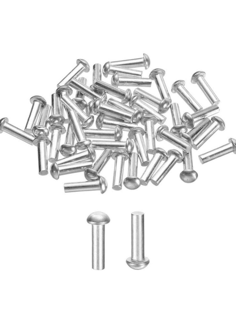 50 Pcs Brazier Head Solid Aluminum Rivets
